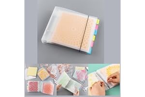 OTCRAFT 6"x6" Cookie Stencil Storage Binder Die Cut and Stamp Storage Folder Baking Stencil Organizer Scrapbooking Cutting Dies Stencil Storage Book Collections Case Organizer for Stencils Dies Stamps