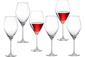 Ritzenhoff & Breker Burgundergläser-Set Salsa, 6 Piezas, 590 ml Cada una, Vidrio, Granate