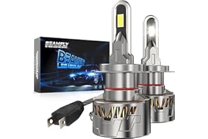 BEAMFLY LED H7 Lampadina, 38000lm 160W Sostituzione Kit Luci LED, Plug and Play Dimensione 1:1 Faro 6500k Bianco Abbagliante e Anabbagliante per Auto 12V