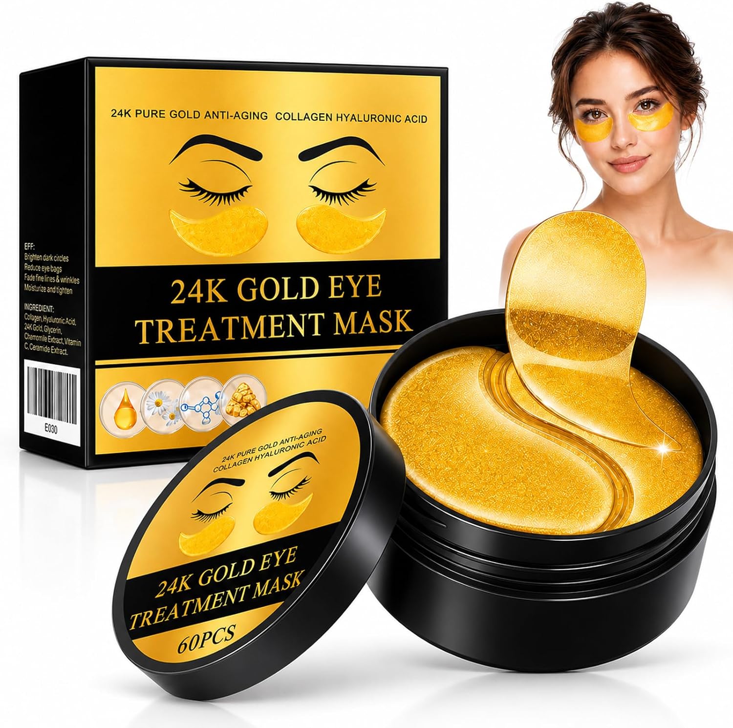 Prise en Main & Utilisation au Quotidien : 60 Patch 24k Gold Masque Pour Les Yeux Collag