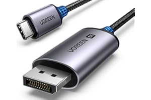 UGREEN USB C to DisplayPort Cable 8K@60Hz 4K@240/144/120Hz Type C Thunderbolt 3/4/5 DP 1.4 HDR VRR Free-Sync ALLM Compatible for MacBook iMac Mac Mini iPad Pro XPS Surface iPhone 16 15 Galaxy S25(2M)