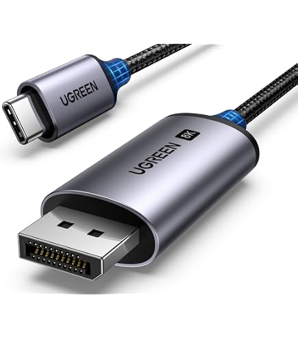 Câble Mini DisplayPort Vers DisplayPort 1.4 8K 2m - Nylon Tressé Compatible MacBook Pro Air IMac