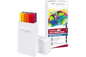 Tombow ABT Dual Brush Pen - Primary Colours (Pack of 18)
