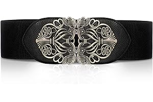 SATINIOR Women Elastic Waist Belt Vintage Wide Stretch Waist Elastic Ladies Retro Dress Belt Stretchy Waistband