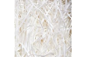 ENOCENT White Shredded Tissue Paper 100g - Soft Gift Box & Hamper Filling for Birthdays, Weddings, Easter, Christmas, Anniversaries and Luxury Presentations