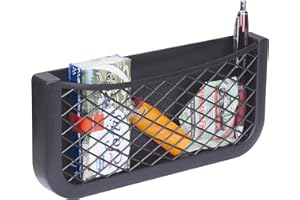 ‎HR-IMOTION HR Universal Auto Ablagenetz 25cm - Netz Tasche zum Verstauen und Sortieren im Fahrerraum - Schwarzes Ablagefach aus robustem Kunststoff zum Aufbewahren