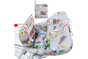 YOOXARMOR Copertura del Carrello Della Spesa per il Bambino,Copertura Sottile per Seggiolone Copertura per Carrello Della Spesa per Bambino e Bambina,Morbido e Confortevole, Lavabile in Lavatrice