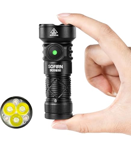 Sofirn SK40 Taschenlampe 580M Reichweite, 3200LM Taktische Taschenlampe mit Doppelknopf, 6000K, Type-C Ladung und IPX8 Wasserschutz , LED Taschenlampe für Taktik, Rettung, Camping und Abenteuer
