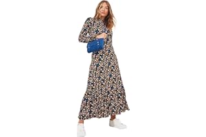 Joe Browns Women's Ditsy Floral High Neck Jersey Midi Dress Casual