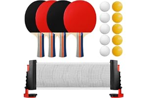 Bordtennisset, 40 x 30 x 6,5 cm bordtennisracket, bordtennisracket, proffs bordtennisset för familj och flerspelare, 4 bordte