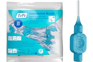 TePe Mellanrumsborste Original, Blå, 0.6mm/ISO 3, 20-pack | Effektiv rengöring mellan tänderna, Ta bort plack, för Medelstora