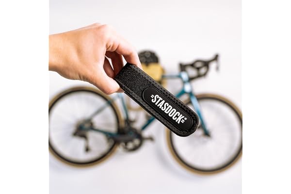 Stasdock Wheel Strap | Cykelrem för cykelväggmontering, däckavtrycksskydd, fixerar framhjulet under lagring och transport