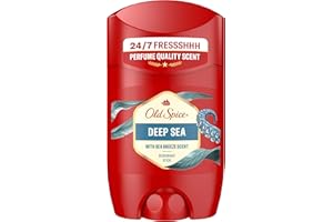 ‎OLD SPICE Old Spice Deep Sea Deostick für Männer 50 ml, 24/7 Frischhh bei täglicher Anwendung, langanhaltender Duft in Parfumqualität, Schutz vor Gerüchen, Ohne Aluminiumsalze, unsichtbar auf Schwarz und Weiß