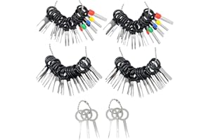 JNNJ 82 Pièces Auto Terminals Enlèvement Outil Set, Voiture Électrique Câblage a Sertir Connecteur Pin Extracteur Kit, Outil De Démontage De Câblage Electrique Connecteur à Sertir Broches Extracteur