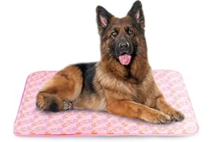 ONEJU Cooling Mat, Cooling Mat for Dogs and Cats, Extra Large Pet Cooling Mat 120x73 cm 47x28.7 inch, Cooling Pad for Dog, Pink