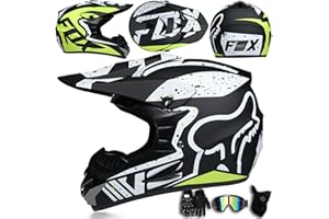 ARMAAN Casque de Moto Cross pour Adulte et Enfant, Casque de Motocross, Casque intégral, Casque de VTT, Casque Tout-Terrain, Casque de VTT pour la Course, homologué Dot,Color L-XL(58~60cm)