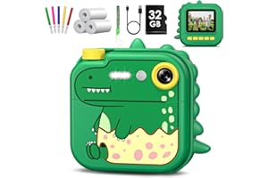 Gofunly Macchina Fotografica Bambini Istantanea, 2.4 Pollici Fotocamera Istantanea Bambini con 32GB Scheda, 12MP/1080P Fotocamera per Bambino, Regalo di Compleanno per Bambini dai 3-12 Anni