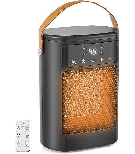 Radiateur Soufflant 1500W Avec Effet Flamme 3D – Chauffage PTC Portable – Minuterie 1/2/4/8h – Éco