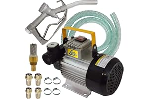 AMUR BOMBA DE GASOIL - BOMBA EXTRACCIÓN DIESEL - BOMBA COMBUSTIBLE - BOMBA TRASVASE GASOLIO - BOMBA AUTOCEBANTE - "Diesel Standard-4" kit completo con MANGUERA, PISTOLA, ACCESORIOS