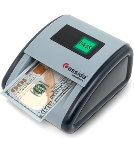 Perco Portable Counterfeit Bill Detector - UV/MG/IR Smart Checker For Small Business & Retail