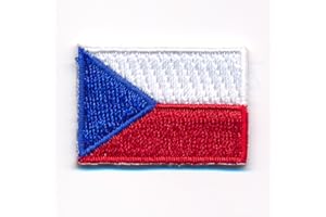 HEGIBAER 40 x 25 mm République Tchèque drapeau Czech Republic Prague Patch écusson thermocollant 0922 A