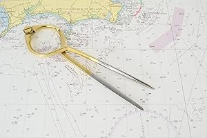 ANTIQUE HANDICRAFT HUB Meridian Zero Brass Single Handed 8 Inch Divider with Stainless Steel Tips