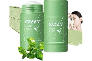 HAOUTDORY 2 Piezas Mascarilla en Stick Té Verde,Limpieza Facial Profunda,Eliminación de Puntos Negros,Control de Grasa,Mascarilla de Arcilla Purificante para Piel Mixta y Grasa,Hidratante