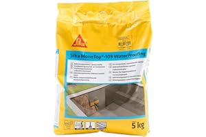 Sika - Sika Monotop 109 Waterproofing, Grigia - Malta cementizia monocomponente - Per muri di fondazione, serbatoi, ecc. - Impermeabilizzante - 5kg