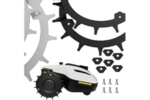 ROBO CLAWS Punte per MAMMOTION YUKA Mini – Premium Black Line – Rivestimento nero – Acciaio inossidabile – Viti svasate – Aiuto alla trazione per robot tosaerba – Accessori per la cura del prato (nero