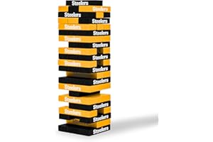 Wild Sports NFL Pro Football Tabletop Stackers Block Game for NFL Football Fan, Dorm Game, Rec Room, Tailgate