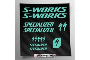 Sticker Kit Compatible with MTB Mountain Bike Frame and Helmet | Decals Sticker Decal Bike Logos | Stickersland® – Swork (Tiffany Matte)