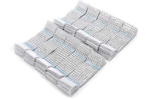 LAZMIN112 50 / 100pcs Anneau De Serviette 8 Rangée Strass comme Serviette Bande Serviette Titulaire Hôtel Mariage Banquet Décorations(Argent 100PCS)