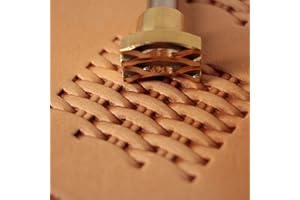 DANDS LTD Herramienta de sello de tejido de cesta. Sellos de cuero, manualidades, herramientas de perforación de latón