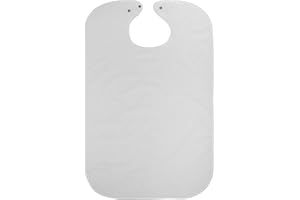 BEST QUALITY PIMPAM FACTORY 100% GUARANTEED Lot de 3 bavoirs imperméables avec fermeture à boutons-pression pour adultes en éponge 100% coton. Fabriqué en Europa. Grandes bavoirs lavables en tissu pour adultes, personnes âgées 50 x 85 cm.