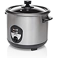 Tristar RK-6127 Cuociriso Elettrico, 500 W, 1.5 Litri, Acciaio Inossidabile, Schwarz, Edelstahl