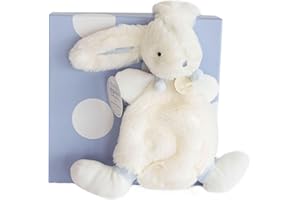 Doudou Et Compagnie - Doudou Lapin Bonbon - Boite Cadeau - Bleu - 26 Cm - Doux - Idée Cadeau De Naissance Fille Et Garçon - Garantie Doudou Perdu - DC2121