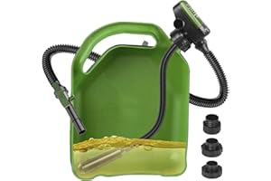 AISSOM fioay Pompa di Trasferimento del Carburante Portatile, per Travaso Liquidi con Sensore di Arresto Automatico, Travaso Gasolio con Adattatore di 3 Dimensioni per Acqua Benzina Olio,2.4GPM