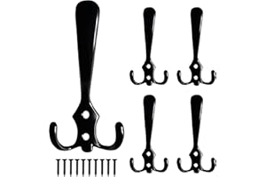 SOLI2 Perchero Pared Colgador Ropa-Gancho Pared Abrigos-Colgador Pared-Gancho Colgador Ropa-Perchero Entrada Recibidor-Perchero Original Infantil (5 Pcs)