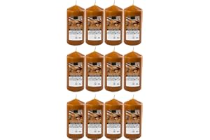 ROCK AND BABY Velas Taco Aroma Canela en Rama Perfumadas Grandes XXL 120 x 57 mm - Lote de 12 Unidades - Velones Aromáticos - Gran Duración y Delicado Aroma - 34-36 horas Duración - Aromaterapia por Velas