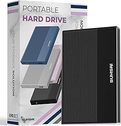 SUHSAI Externe Festplatte, 120 GB, Externe Festplatte, Backup-Laufwerk, USB 3.0, Hochgeschwindigkeits-Datenübertragungsfestplatte, kompatibel mit Mac, Laptop, Desktop-Spielekonsole (schwarz)