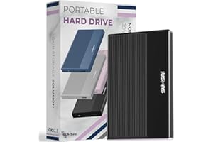 SUHSAI Disque Dur Externe 120 Go HDD de Sauvegarde de données – Extension de mémoire 2,5" Disque Dur Portable USB 3.0 Compatible avec Mac, Ordinateur de Bureau, PC, PS4, PS5, Console de Jeu (Noir)