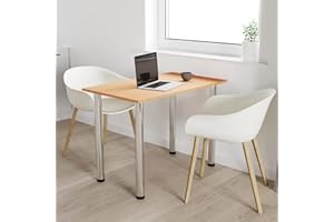 ‎AKKE mikon 70x40 | Esszimmertisch - Esstisch - Tisch mit Chrombeinen - Küchentisch - Bürotisch | BAYERISCHE BUCHE