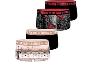 FREEGUN Lot de 4 Culottes Boxers Shorties Fille