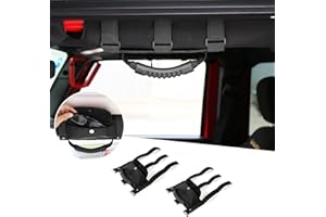 JeCar Haltegriffe für Jeep Wrangler, robuste Überrollbügelgriffe mit Aufbewahrungstasche für Jeep Wrangler CJ YJ TJ JK JL & 2020-2021 Jeep Gladiator JT, schwarz