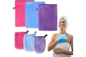 AGOGUE 6 sztuk myjek bawełnianych, do mycia twarzy i ciała Frotte, do czyszczenia twarzy i ciała