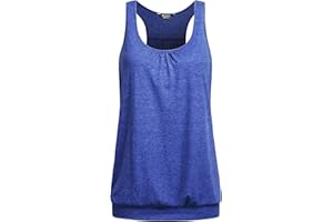 UNibelle Tank Top Women's Yoga Shirt Top Sports Tank Top Sleeveless Racerback Fitness Top, S-XXXL