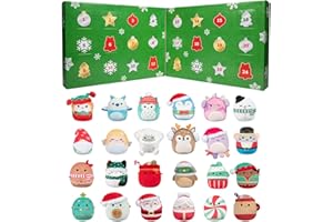 KERCAN Christmas Plush Advent Calendar 2025 – Countdown with 24 Adorable 2.5" Mini Stuffed Animals, Soft Collectible Toys for Kids, Teens & Collectors - Perfect Holiday Surprise (B set Plush)