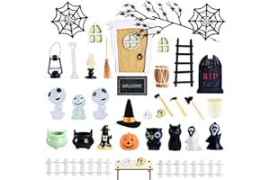 AMSIXNT Decorazioni di Halloween in Miniatura, Accessori Casa Delle Bambole in Miniatura, Giardino in Miniatura Decorazioni, Ornamenti Miniatura di Halloween per il Giorno di Natale, Halloween