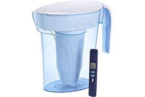 ZeroWater 1.7L 5-Stage Water Filter Jug, IAPMO Certified to reduce PFOA/PFOS, Fluoride, Lead & other heavy metals-0 TDS, BPA Free, TDS meter included