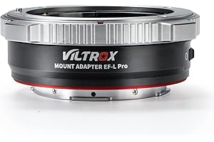 VILTROX EF-L Pro Adaptateur de l'objectif de Mise au Point Automatique avec Verrouillage de sécurité Compatible avec l'objectif Canon EF/EF-S à L Mount Camera Leica SL2/LUMIX S1 S1H S5/Sigma FP L